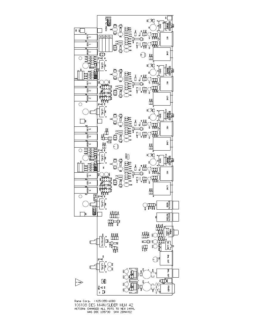 rane MLM 42 Mixer Schematics