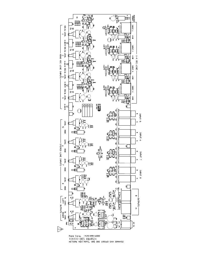 rane MLM 82a Mixer Schematics