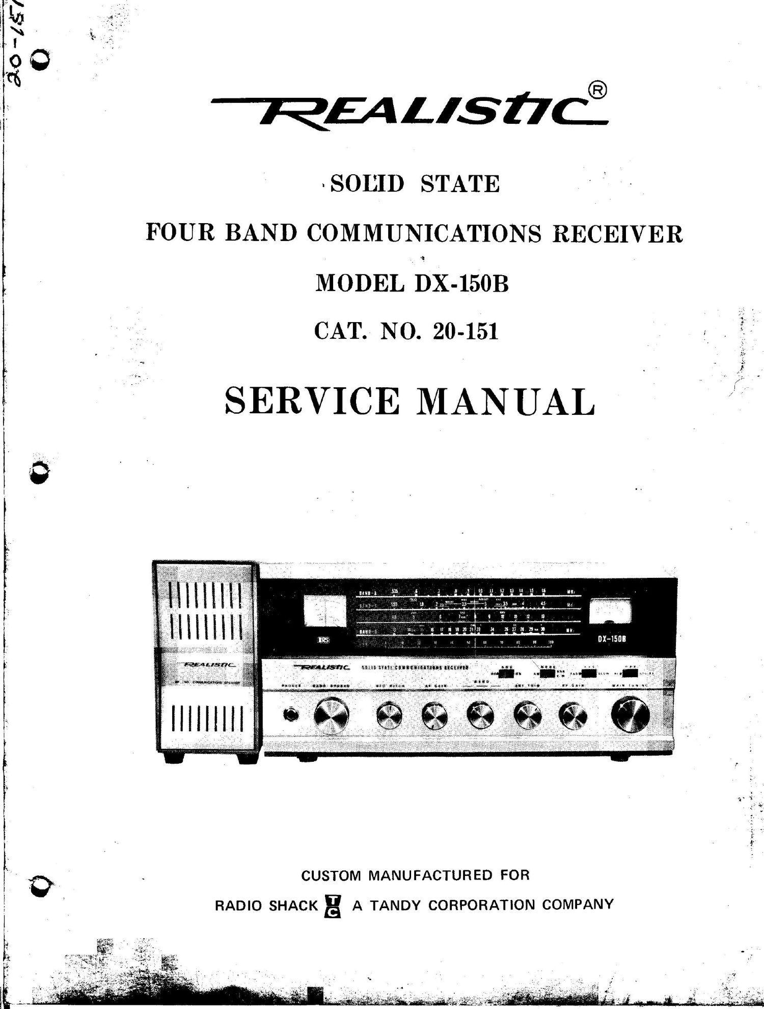 realistic dx 150 b service manual