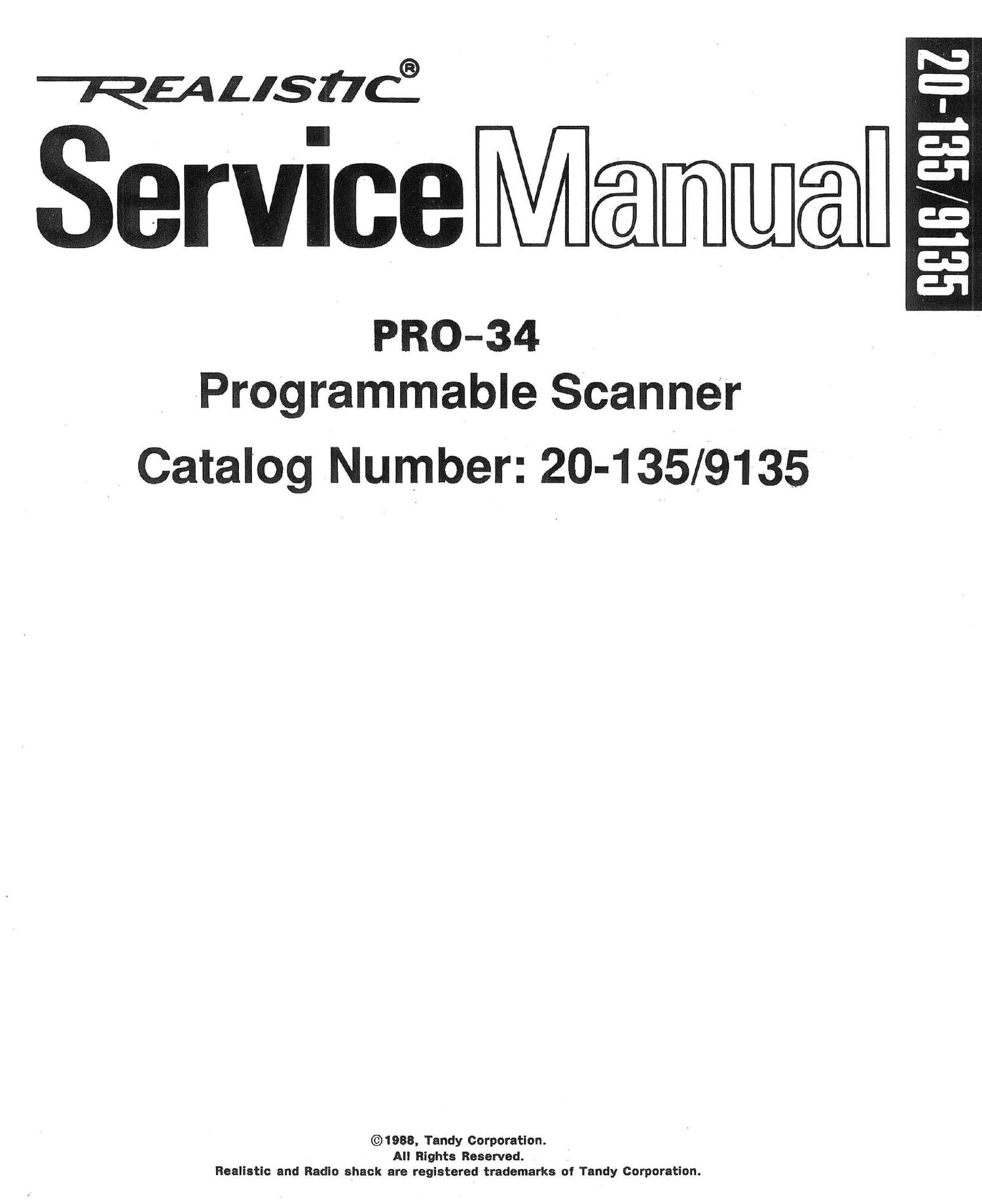realistic pro 34 service manual