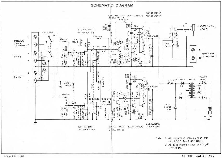 realistic sa 100c schematic