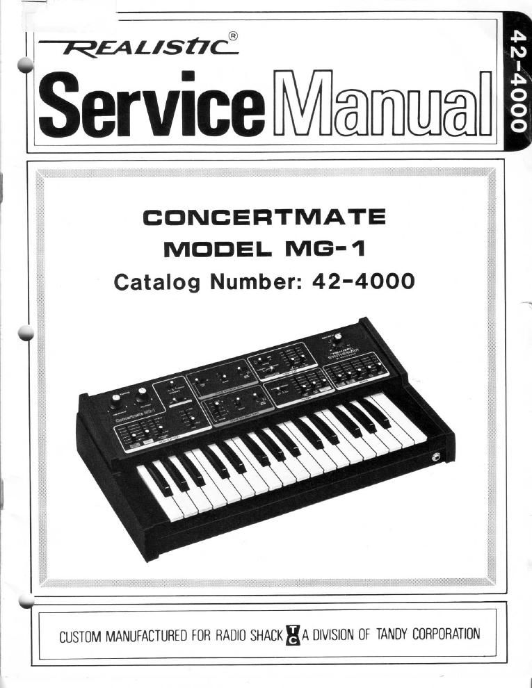 realistic sta 84 owners manual