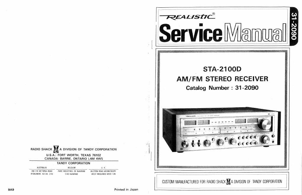 realistic sta 2100 d service manual