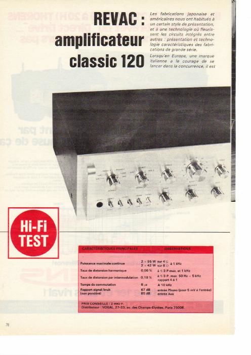 Revac Classic 120 Test