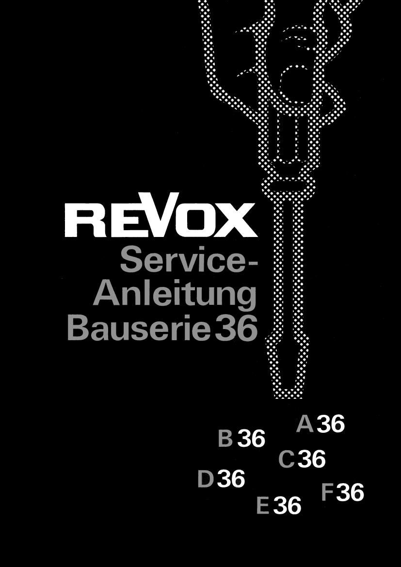 Revox A 36 Service Manual