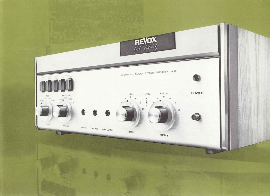 Revox A 50 Brochure