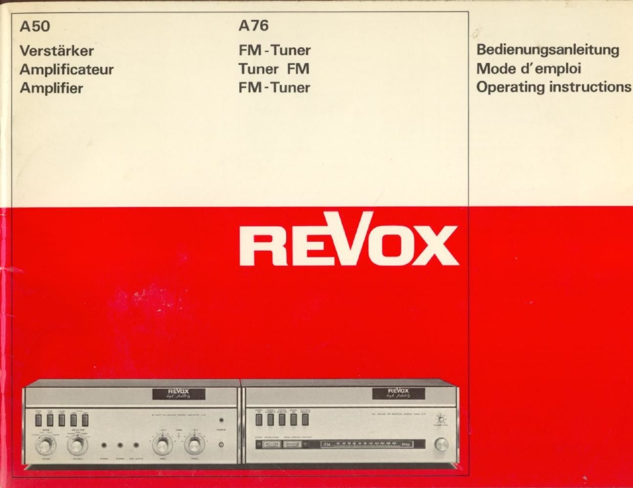 revox A50 owners manual 2
