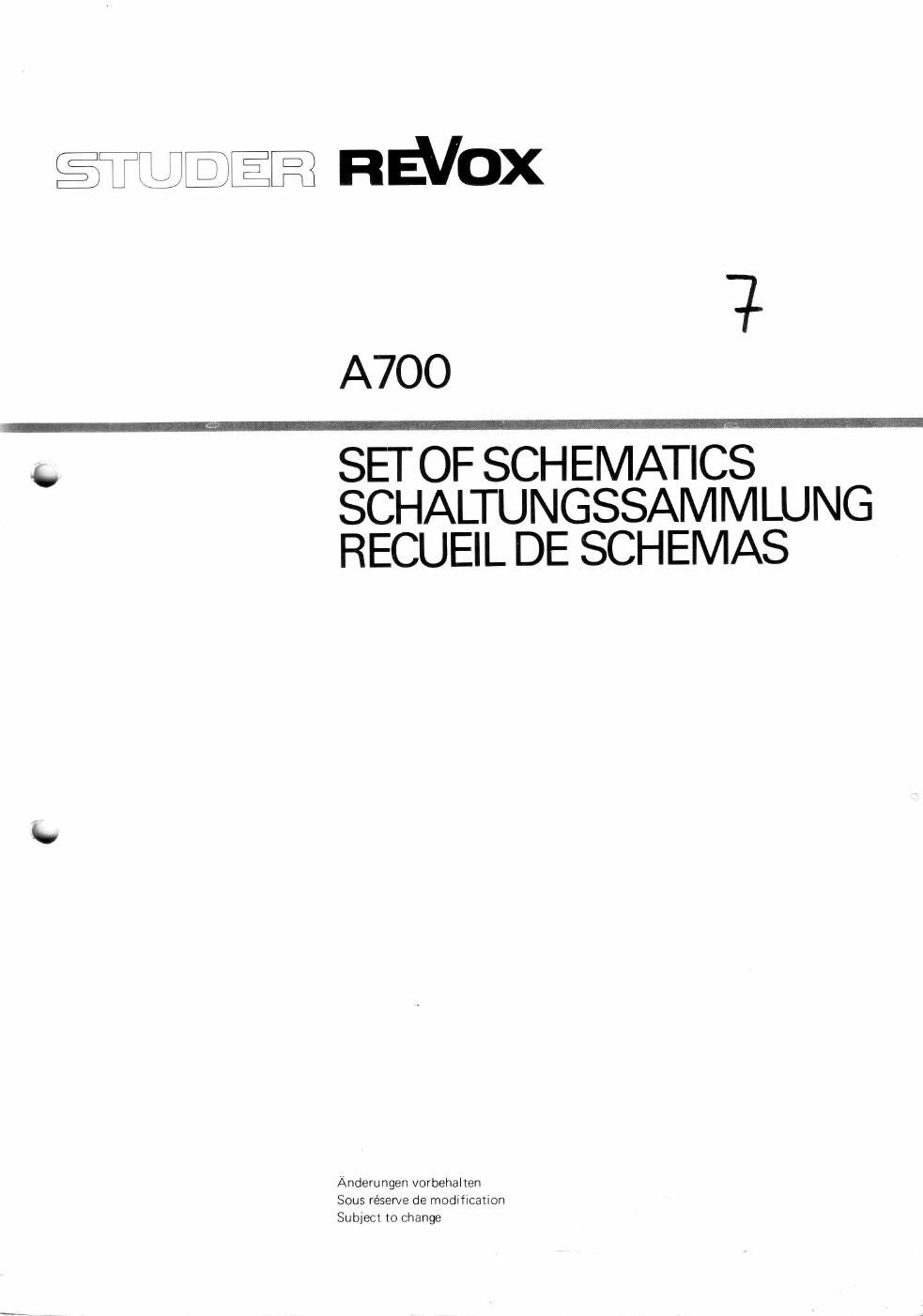 revox A700 service manual 3