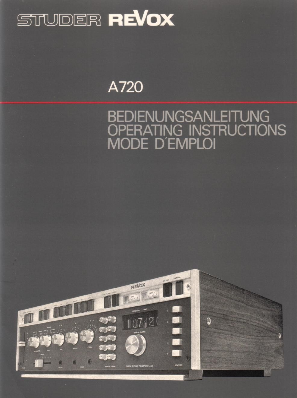 revox A720 owners manual 2