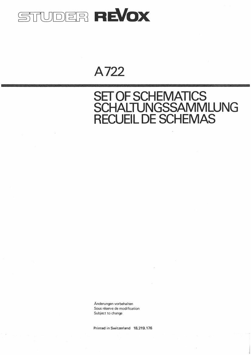 Revox A 722 Schematic 2