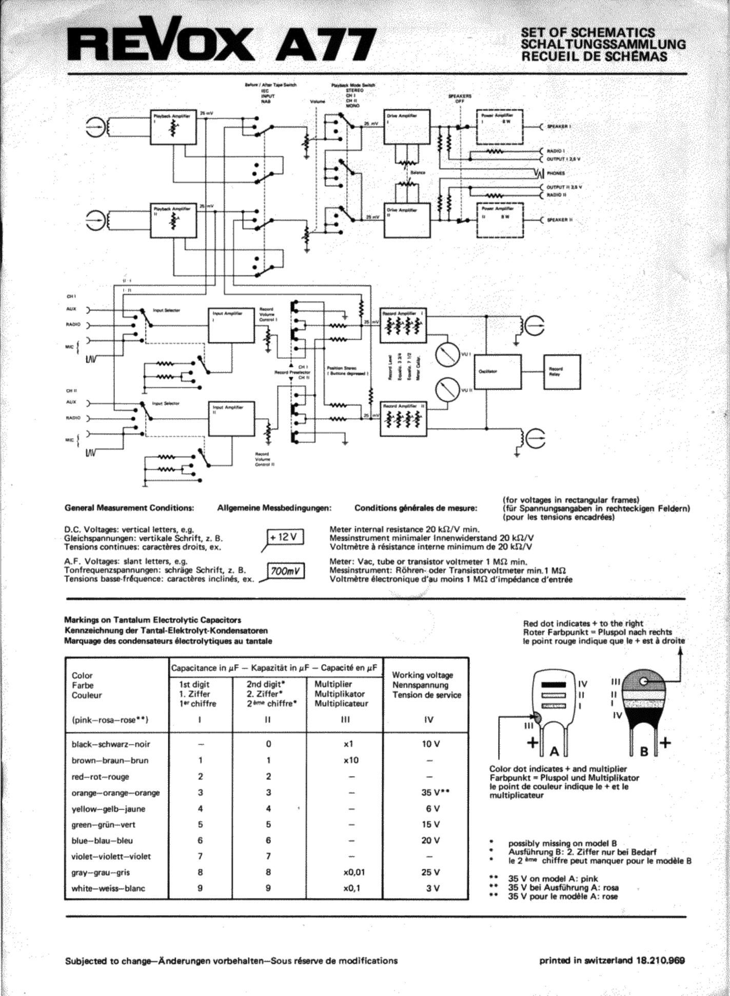 Revox A 77 Schematic 3