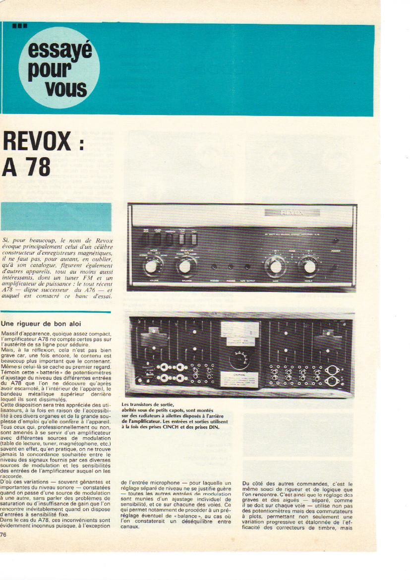 Revox A78 Test