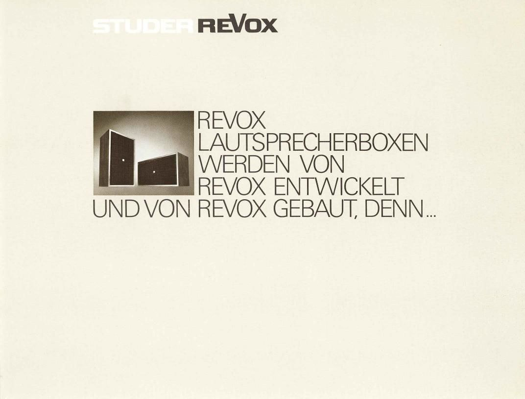 Revox AG 4 Brochure