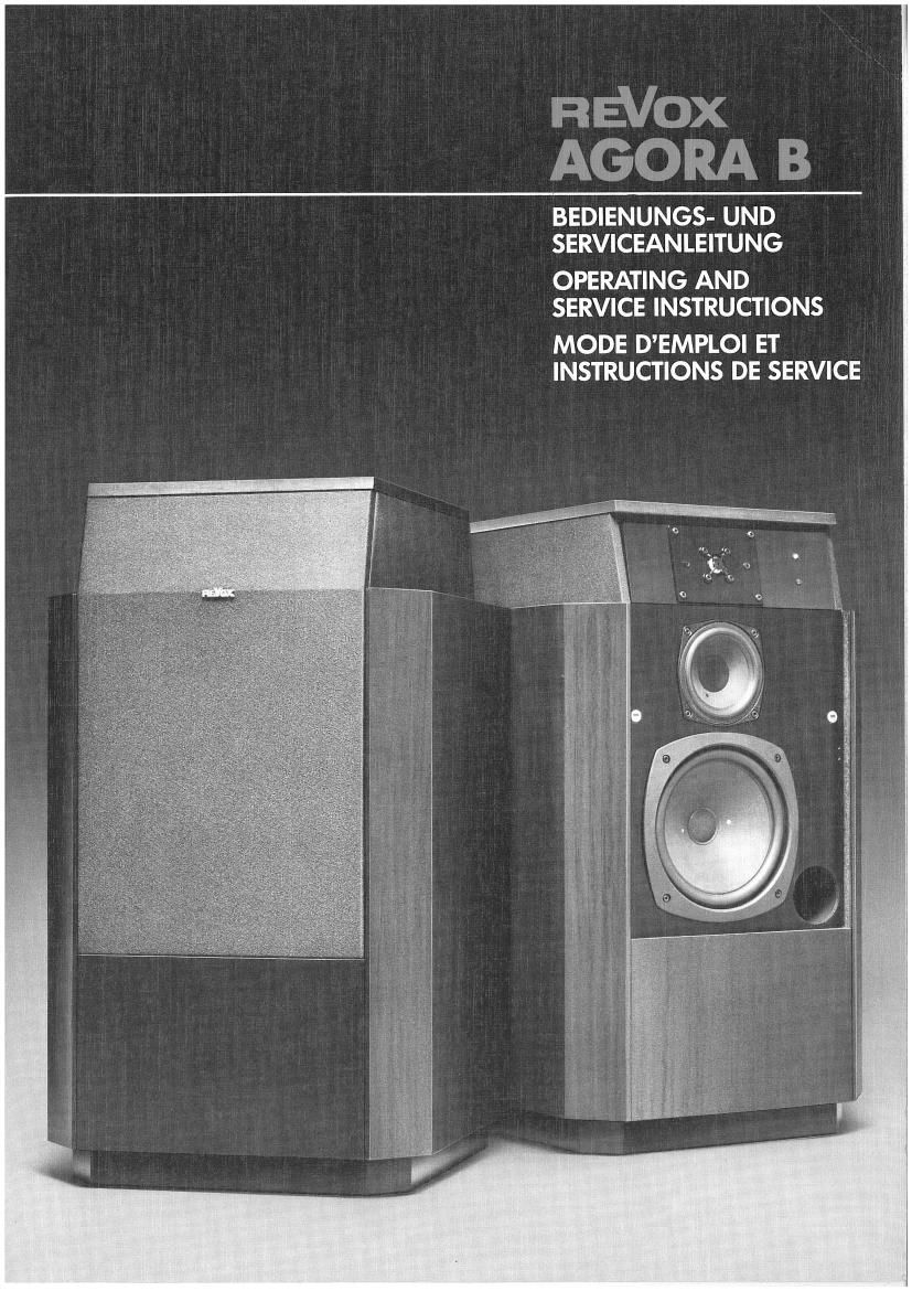 Revox Agora B Service Manual