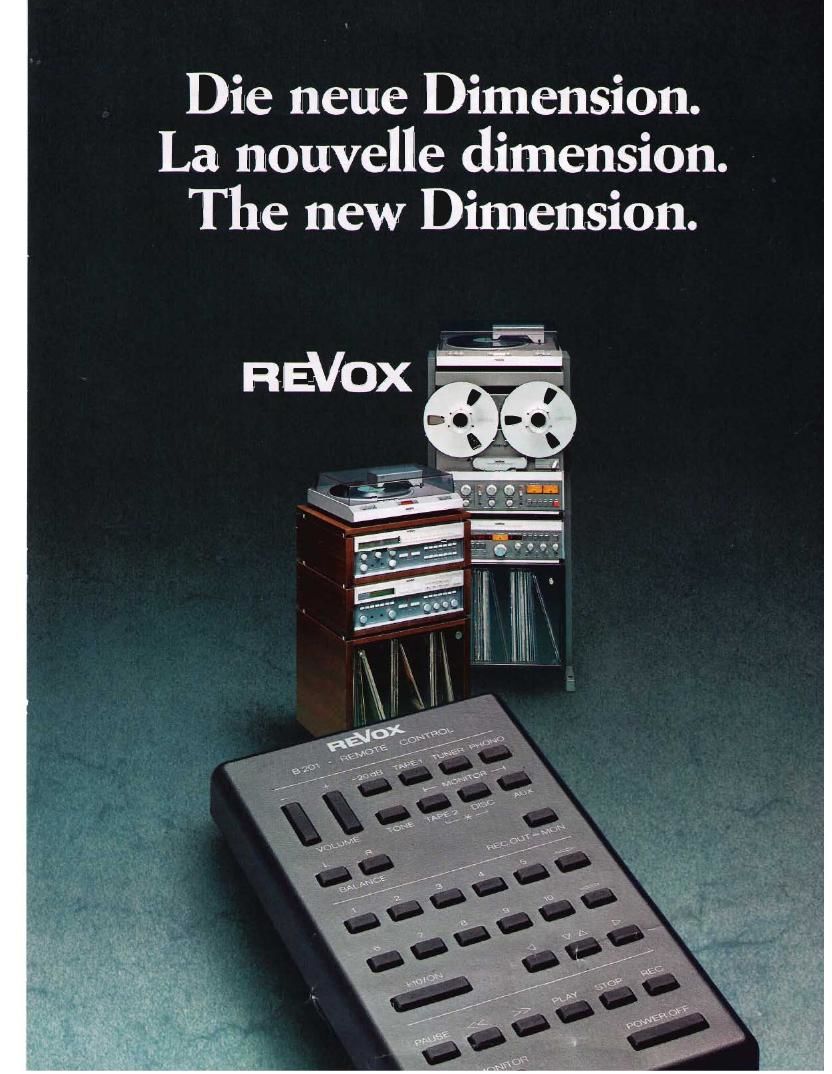 Revox B 201 Brochure