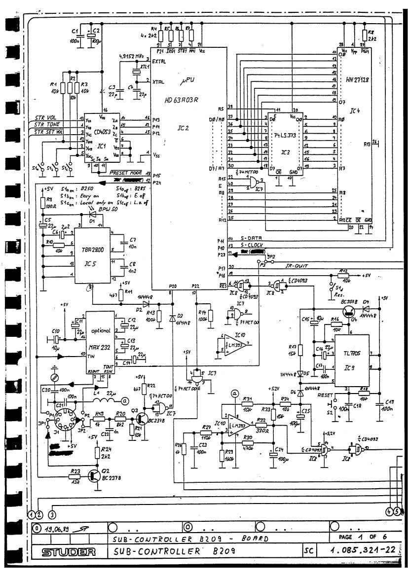 Revox B 209 Schematic