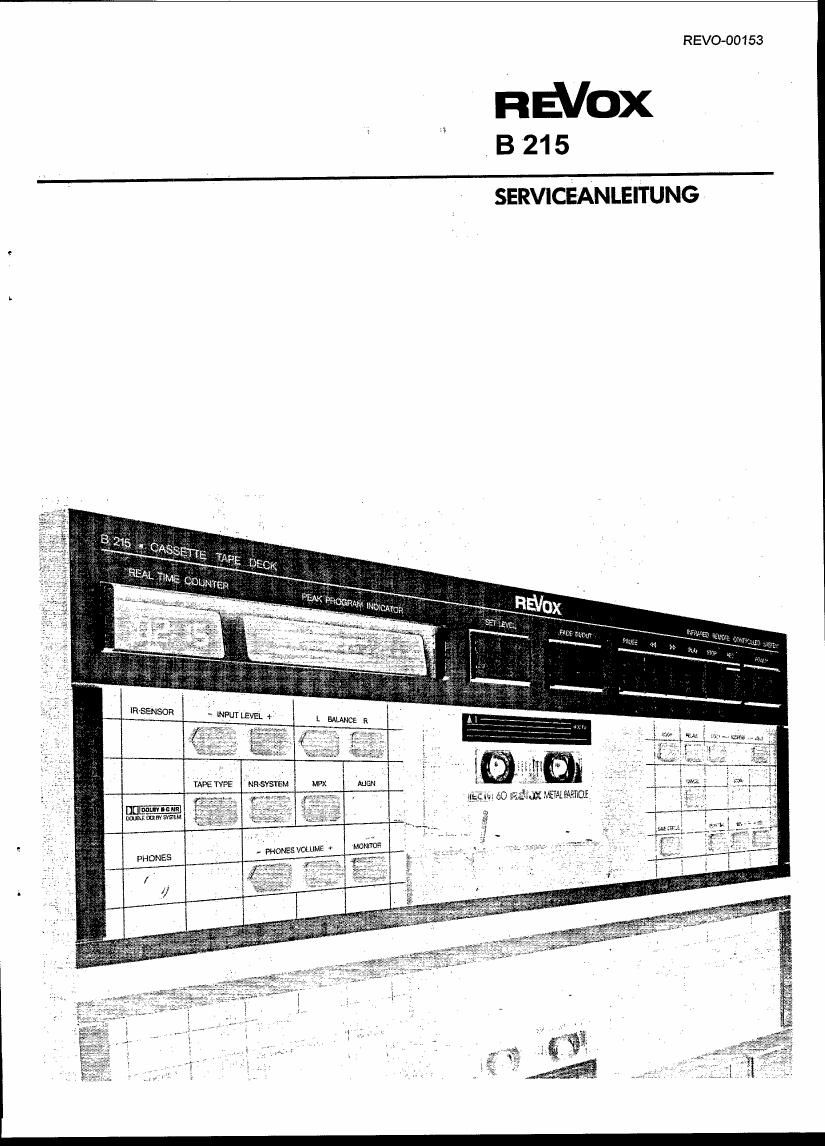 Revox B 215 Service Manual