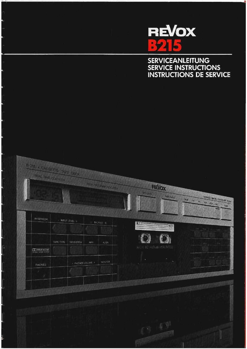 Revox B 215 Service Manual 2