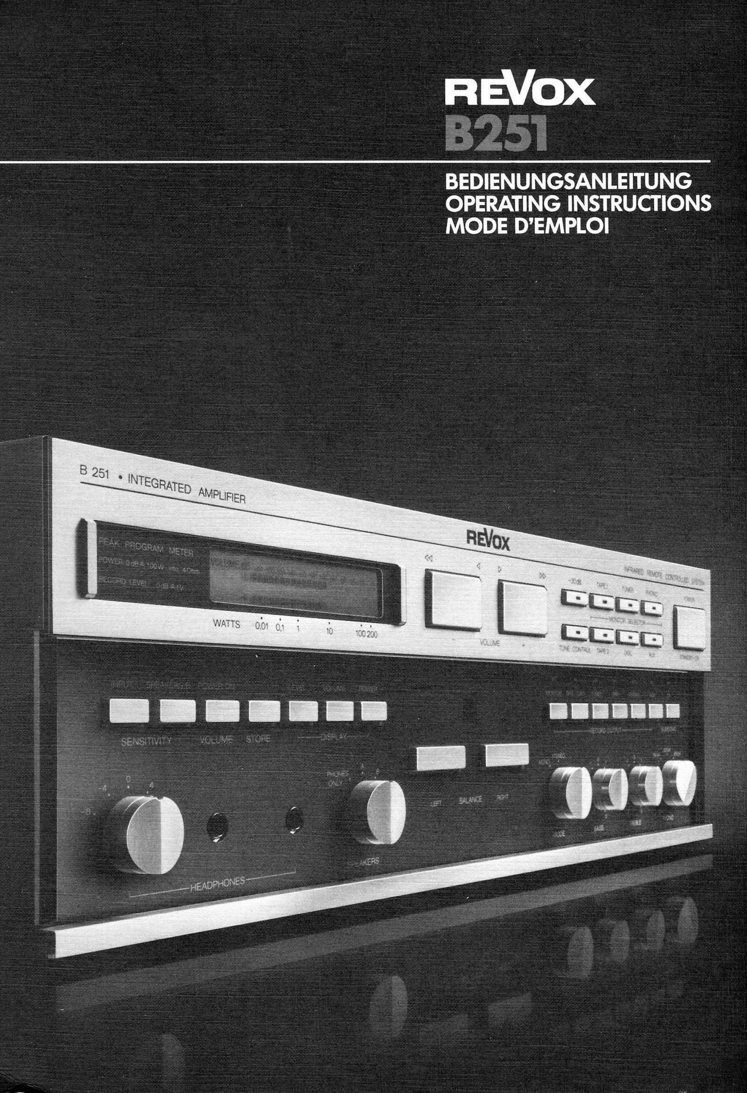 revox B251 owners manual 2