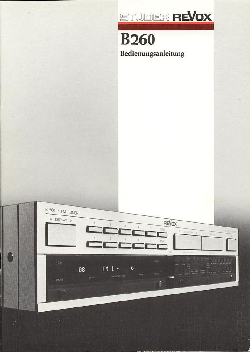 Revox B 260 Brochure