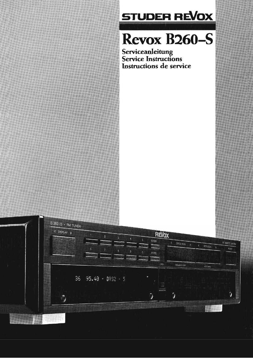 Revox B 260 S Service Manual