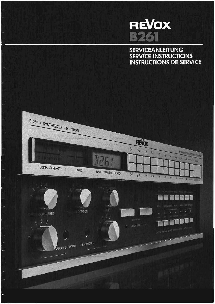 Revox B 261 Service Manual