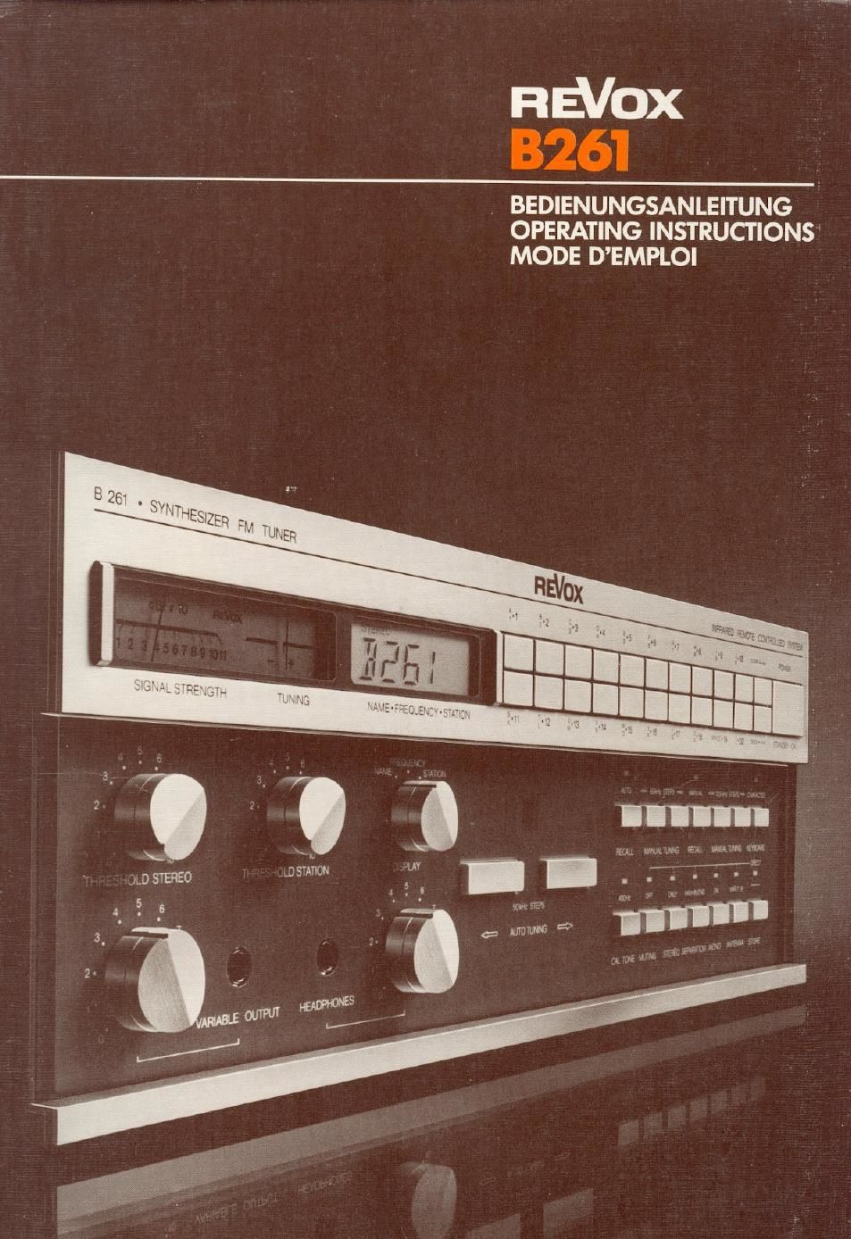 revox B261 owners manual 2