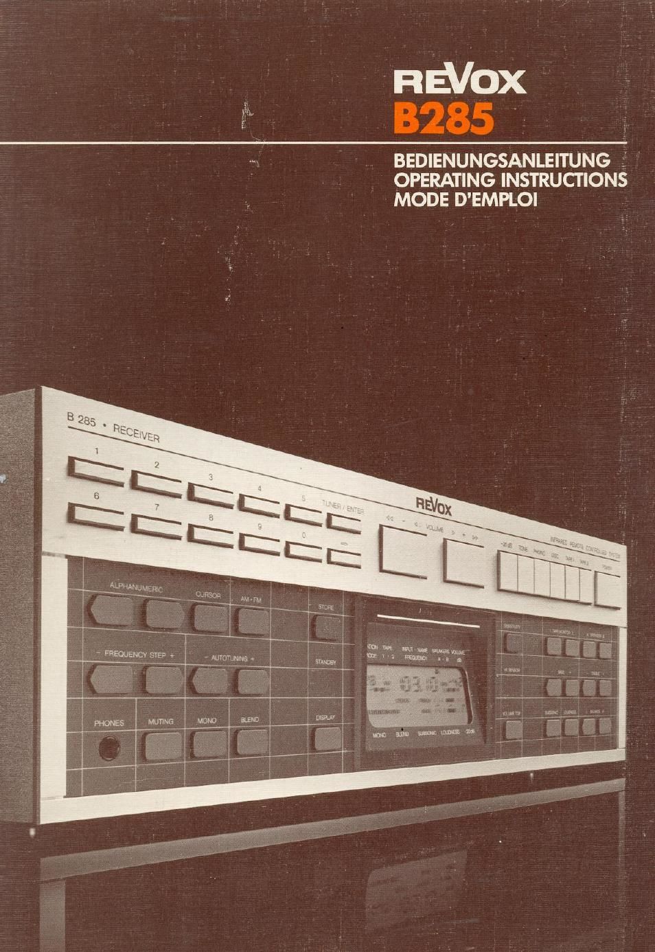 revox B285 owners manual 3