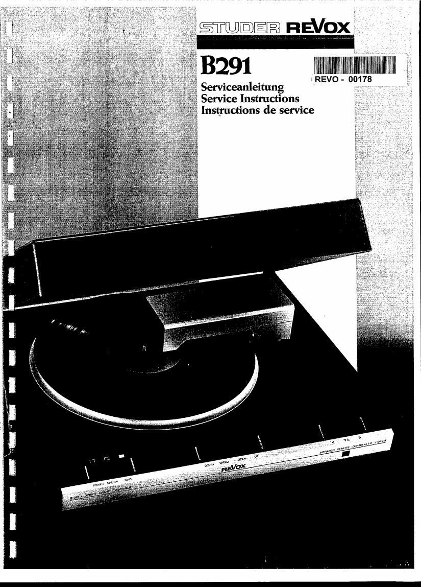 Revox B 291 Service Manual 2