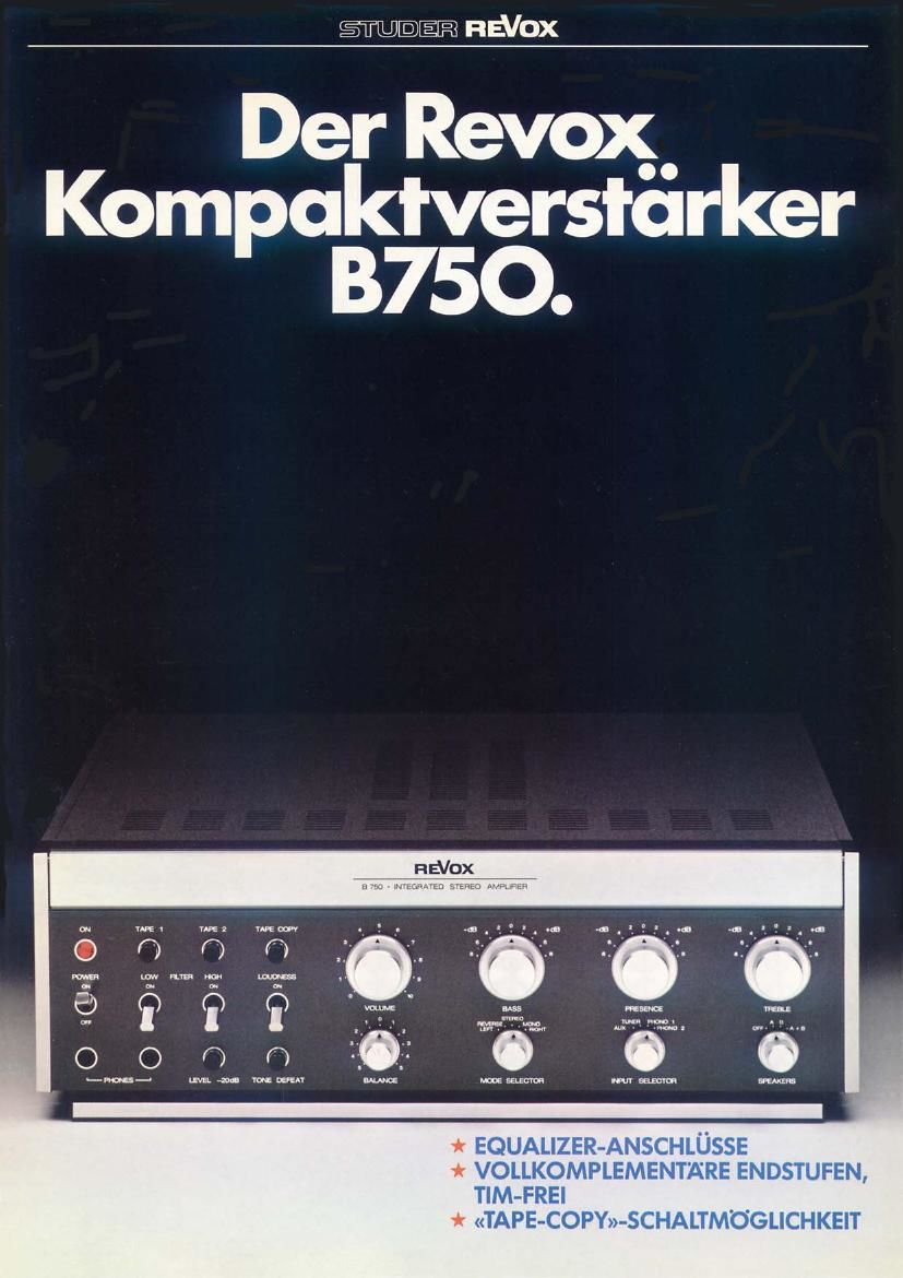 Revox B 750 Brochure