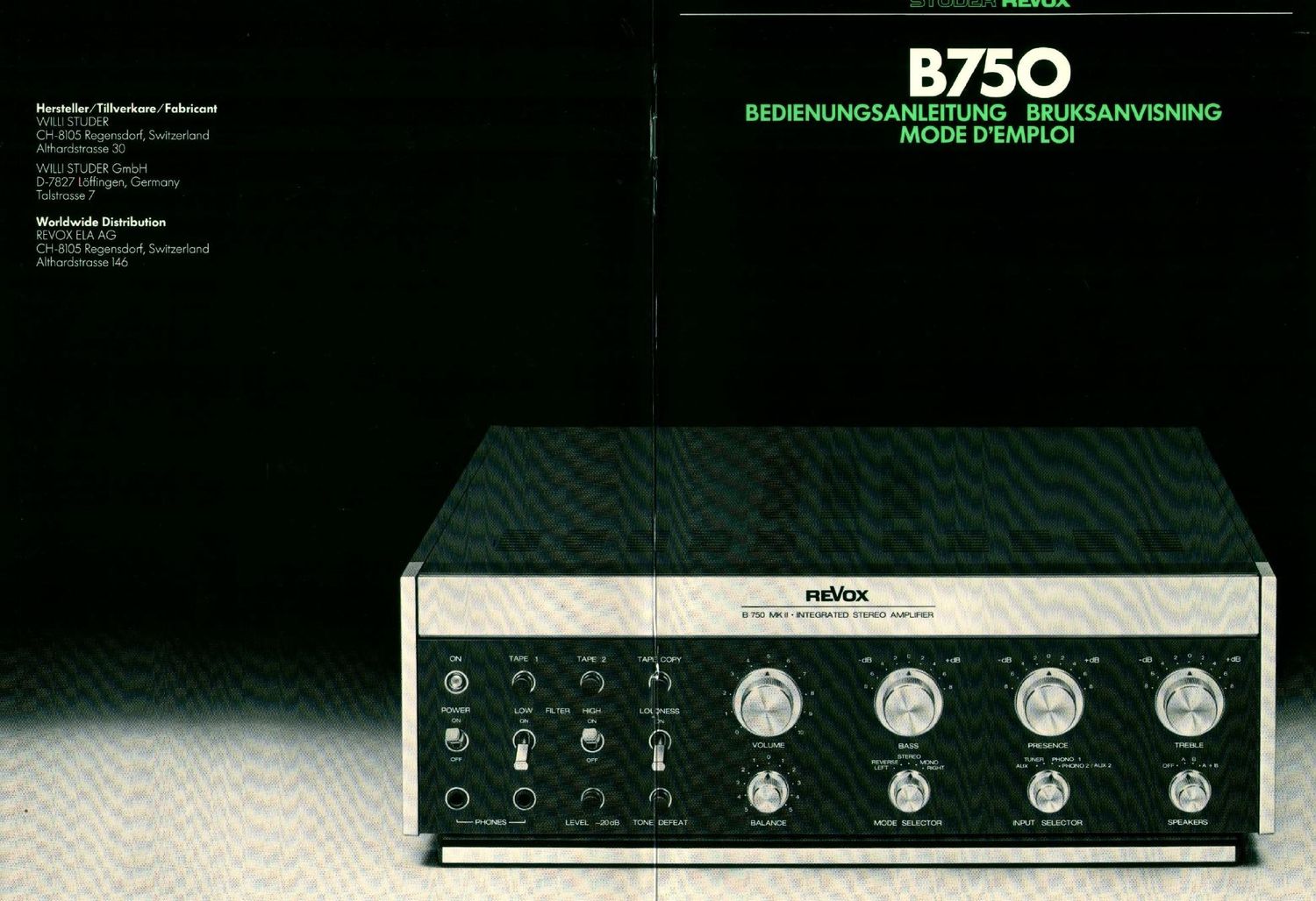 revox B750 owners manual 2