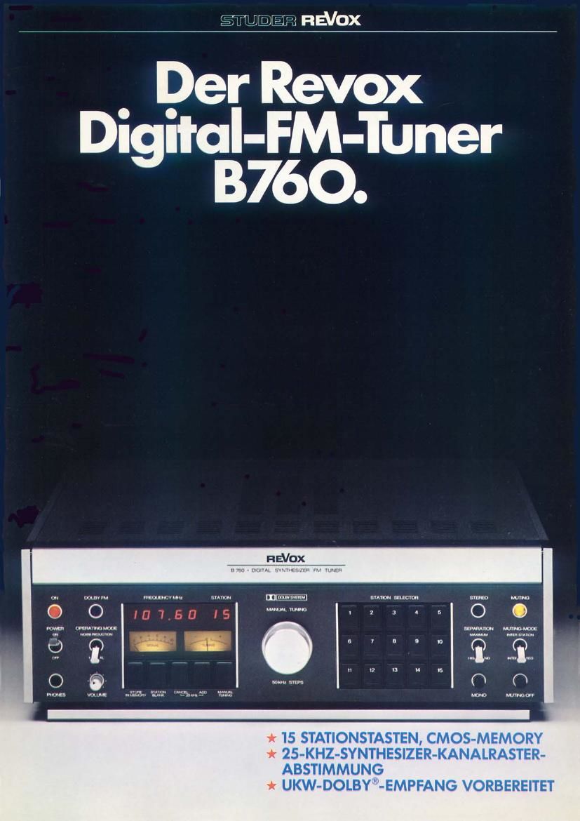 Revox B 760 Brochure