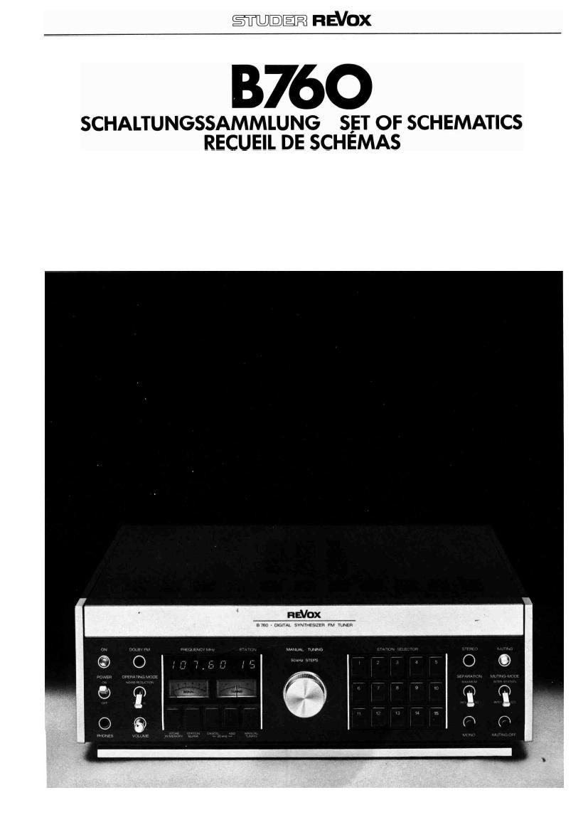 Revox B 760 Schematic