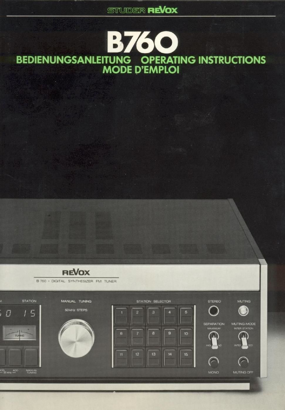 revox B760 owners manual 2