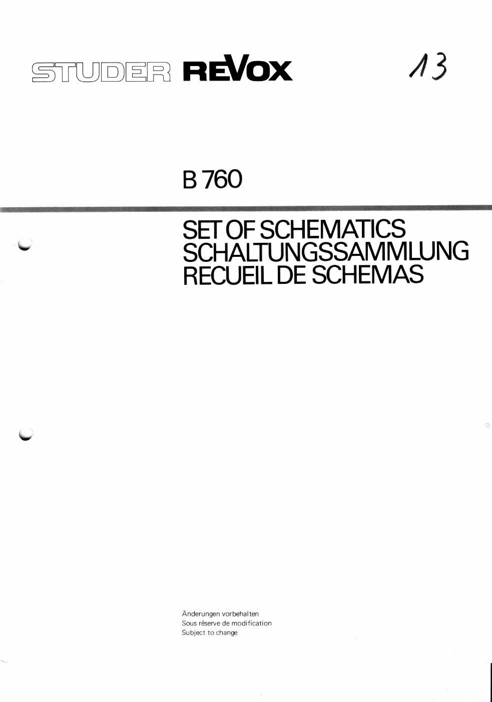 revox B760 service manual 2