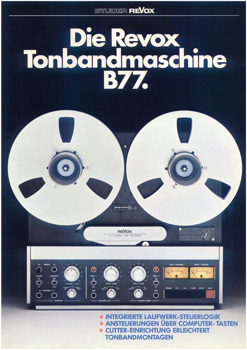 Revox B 77 Brochure 2