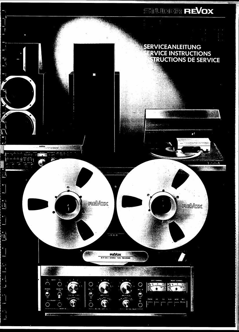 Revox B 77 Mk2 Service Manual