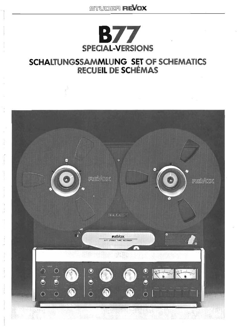 Revox B 77 Special Schematic