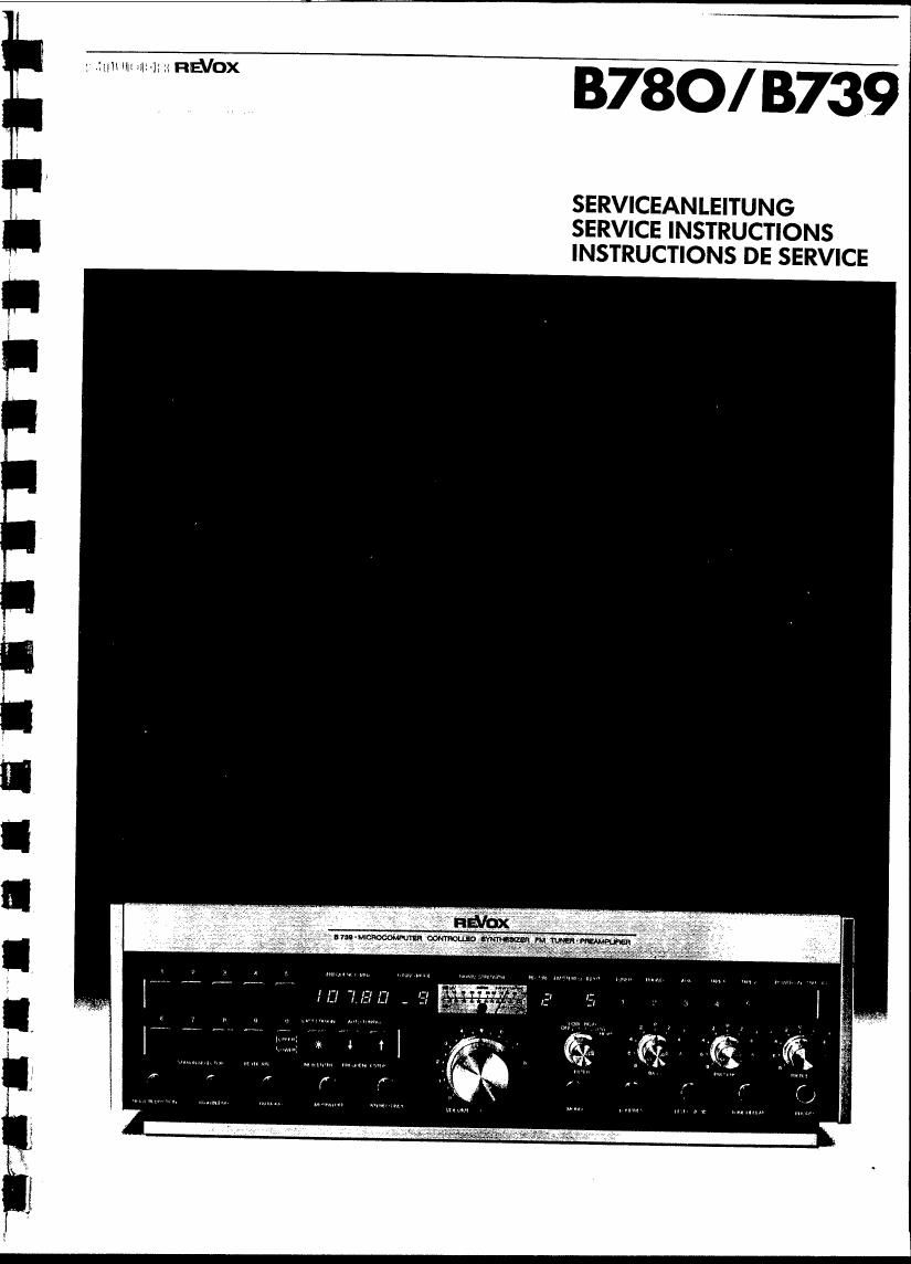 Revox B 780 B 739 Service Manual