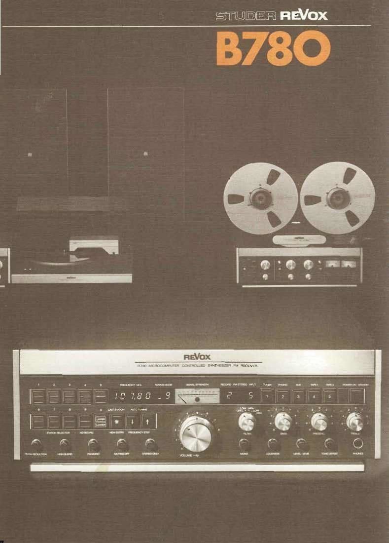 Revox B 780 Owners Manual