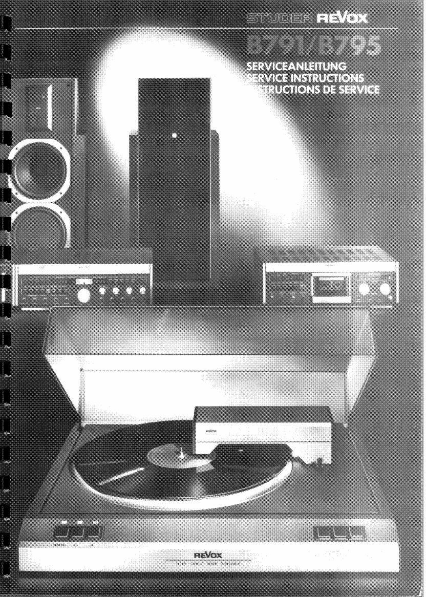 Revox B 795 Service Manual