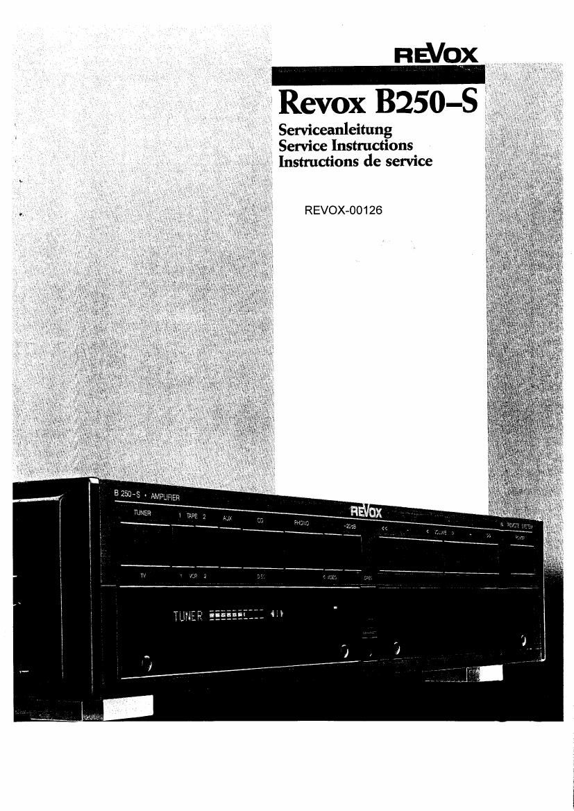 Revox B250 B150 B250S Service Manual