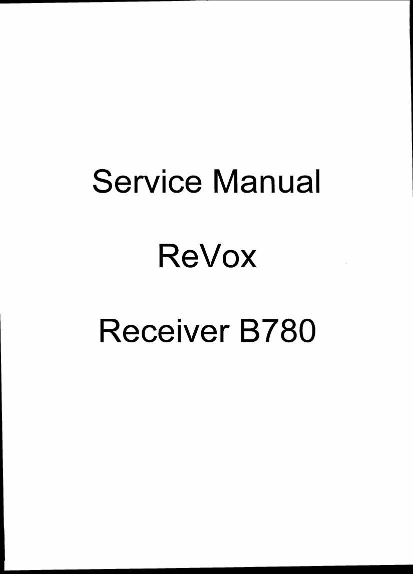 Revox B780 Service Manual