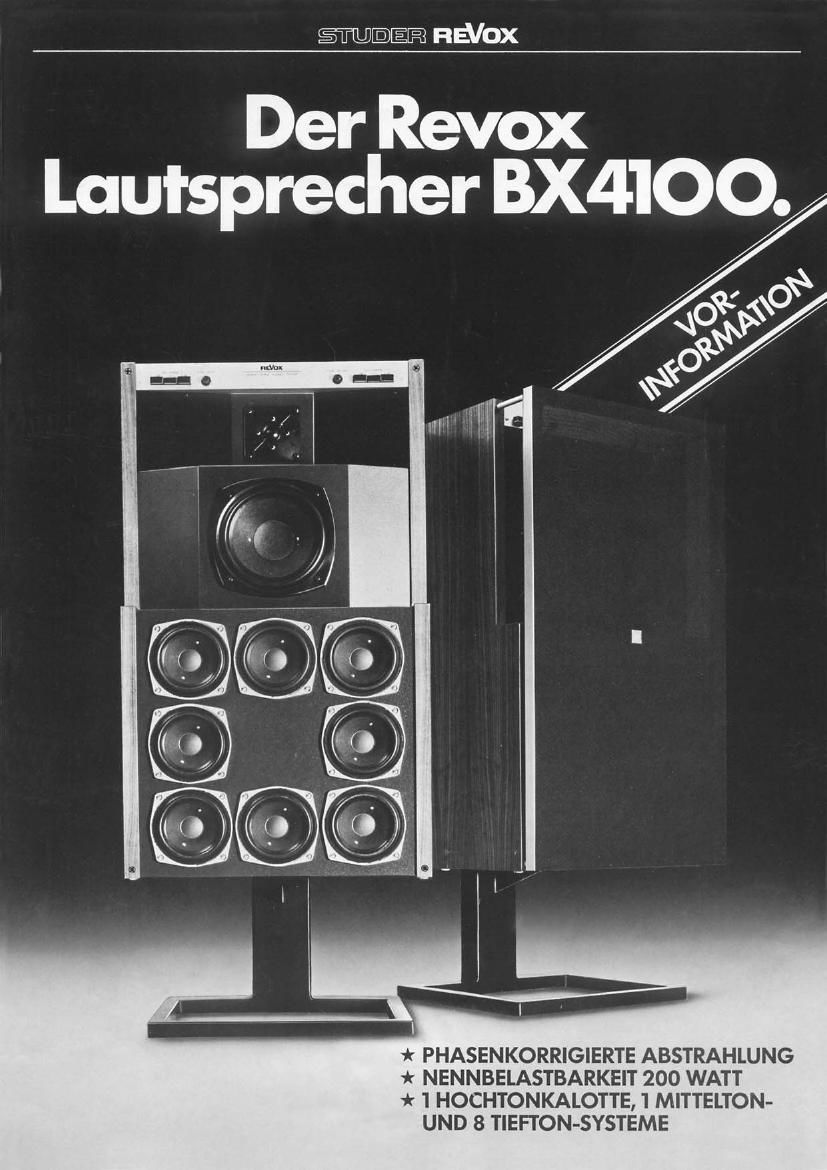 Revox BX 4100 Brochure