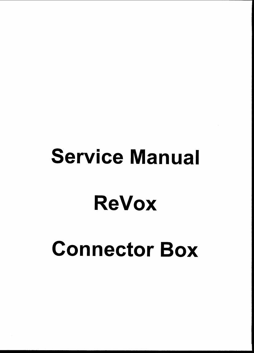 Revox Connector box Schematic