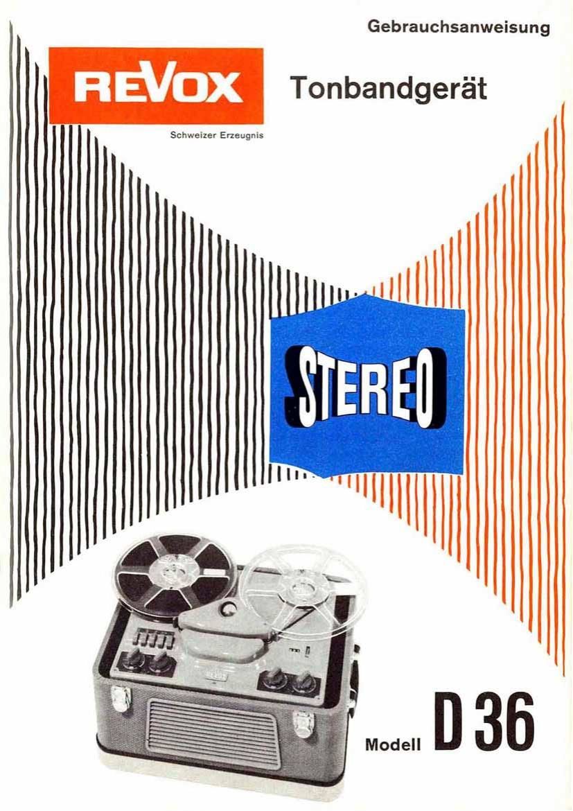 Revox D 36 Owners Manual