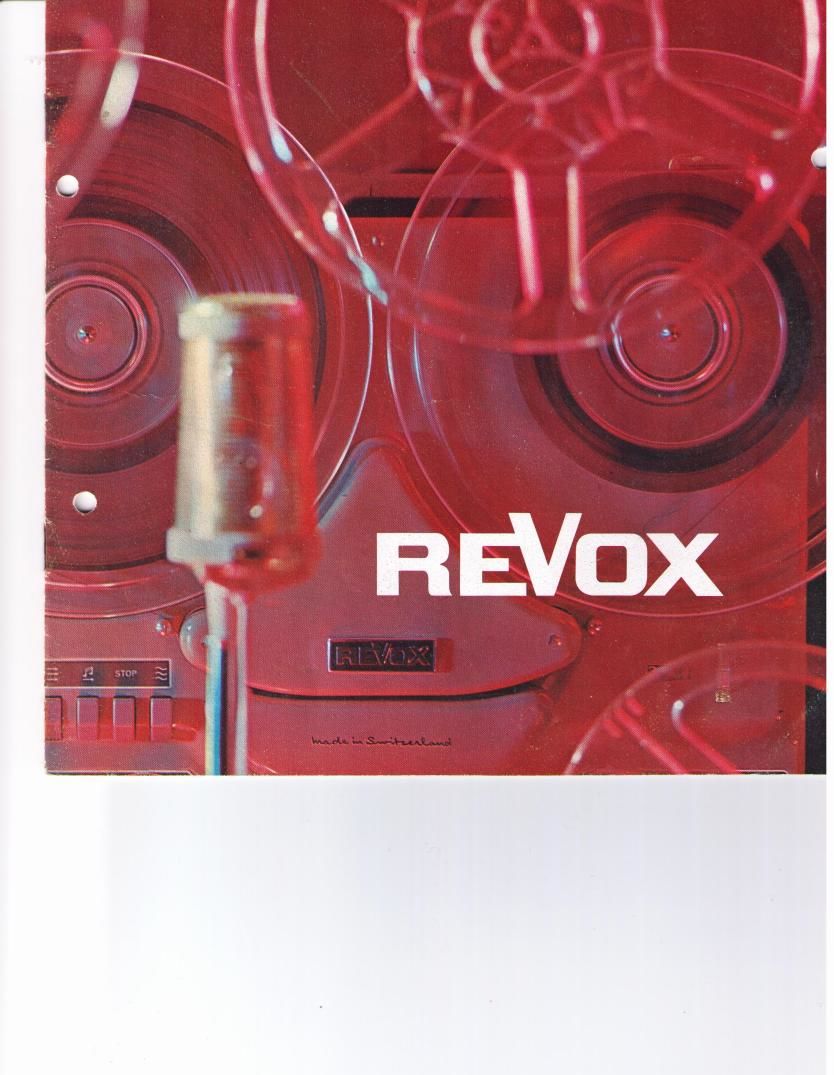 Revox F 36 Brochure