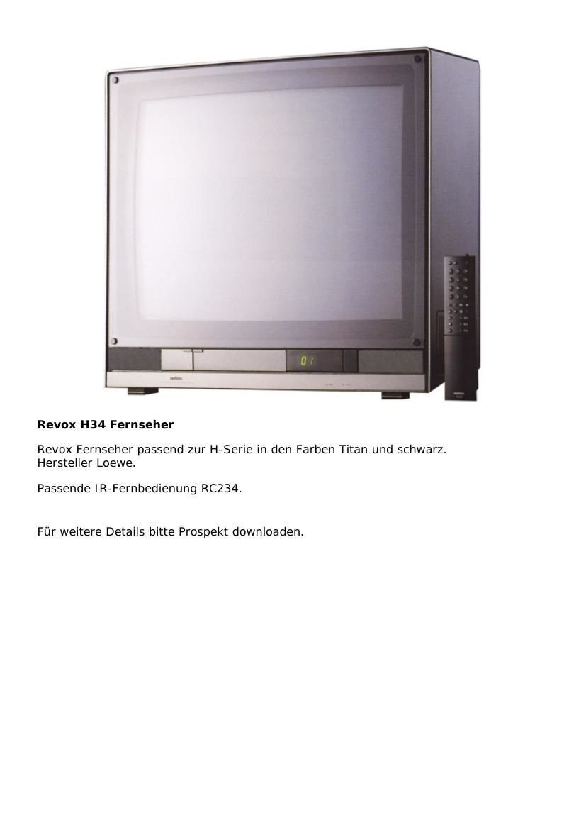 Revox H 34 Brochure