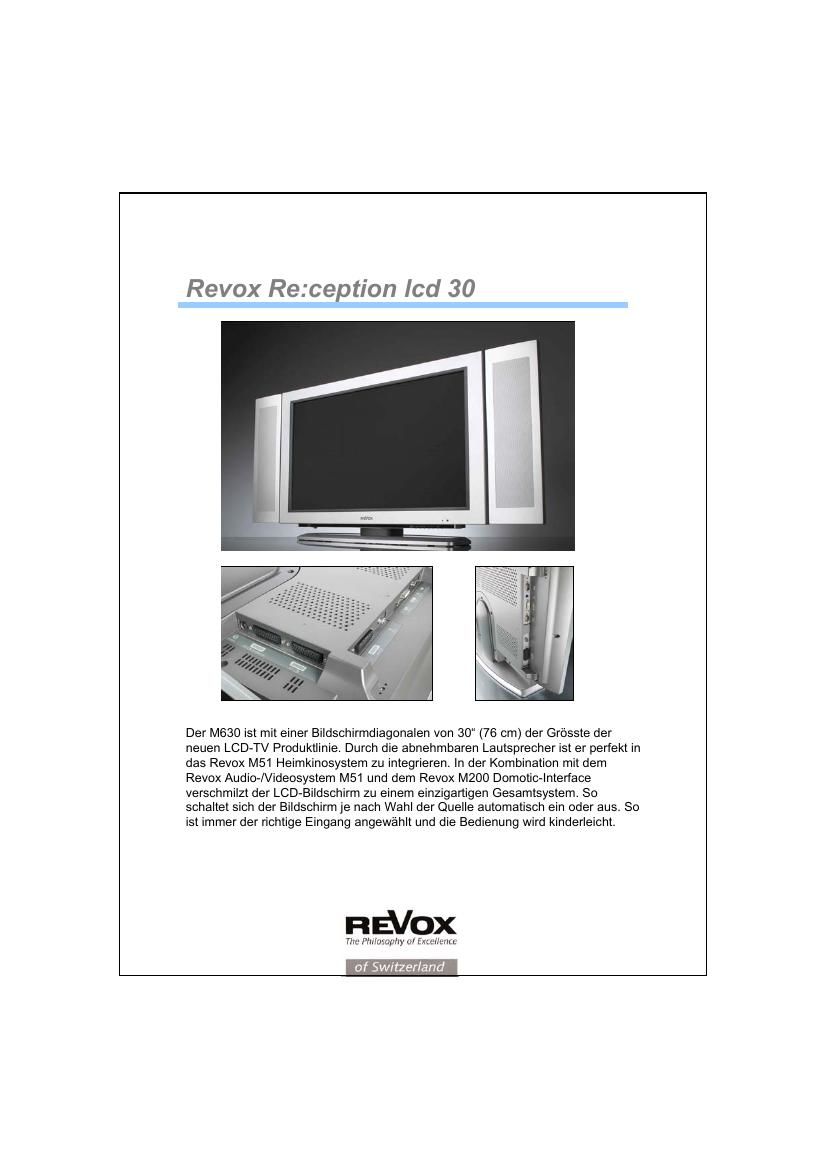 Revox LCD 30 Brochure