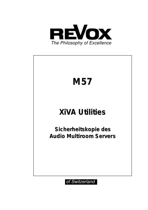 Revox M 57 Owners Manual 2